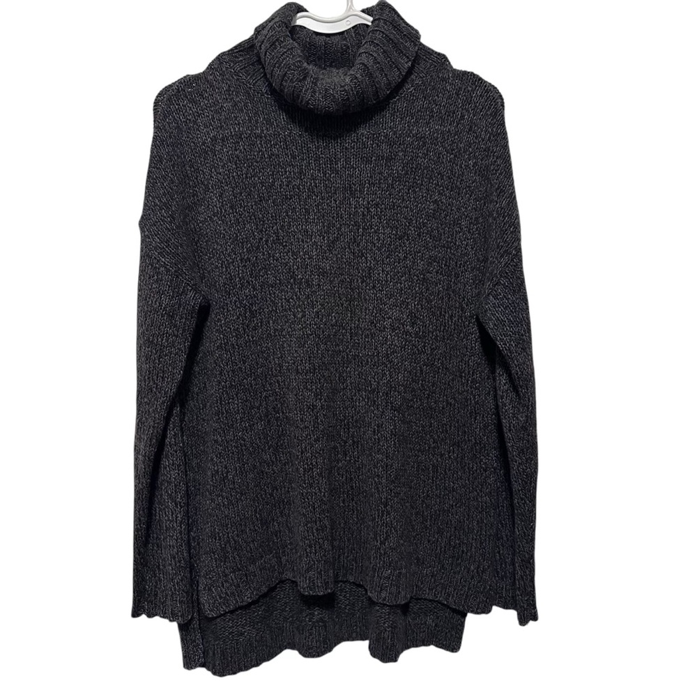 Marine Layer Charcoal Gray Cowlneck Sweater Chunky Knit Soft Oversized Sz Small